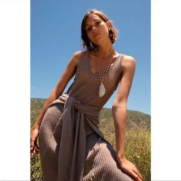 Free People | Dresses | Nwt Free People Fp Beach Dhalia Set Maxi Tank Dress  Pullover Set | Poshmark